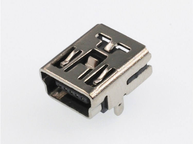 MINI USB 5pin母90度两脚
