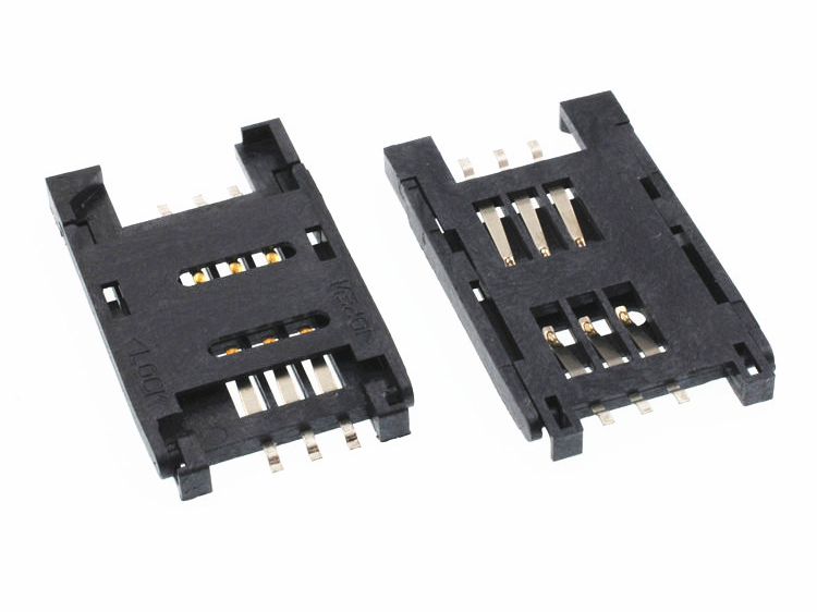 SIM掀盖全塑卡座